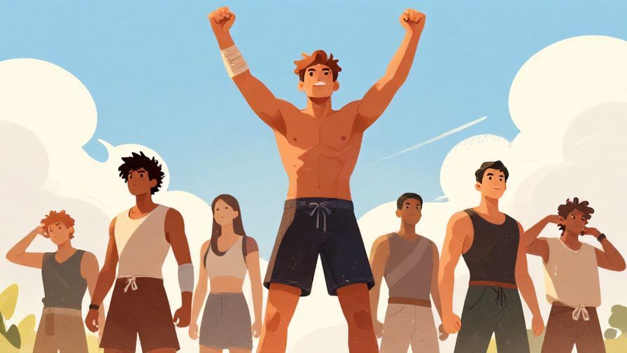 Illustration%20of%20a%20group%20of%20people%20where%20one%20stands%20tall%20and%20victorious%2C%20others%20in%20background%20looking%20defeated.%20Bright%20sunlight%2C%20victory%20pose%2C%20illustrated%20style.