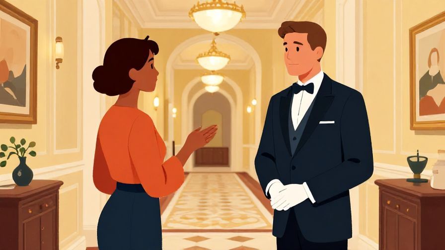 Illustration%20of%20a%20guest%20asking%20a%20butler%20in%20a%20luxurious%20hotel%20hallway.%20Bright%20colors%2C%20illustrated%20style