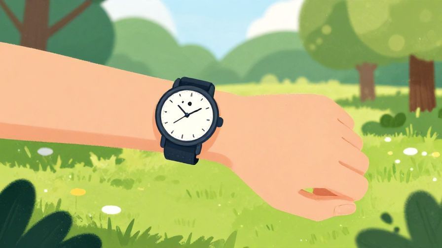 Illustration%20of%20a%20hand%20pointing%20to%20a%20wristwatch%20with%20a%20curious%20expression%20in%20a%20park%20setting%2C%20vibrant%20colors%2C%20illustrated%20style