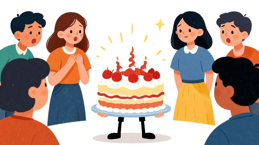 Illustration%20of%20a%20happy%20character%20holding%20a%20big%20cake%20alone%20while%20others%20look%20surprised%2C%20vibrant%20colors%2C%20illustrated%20style
