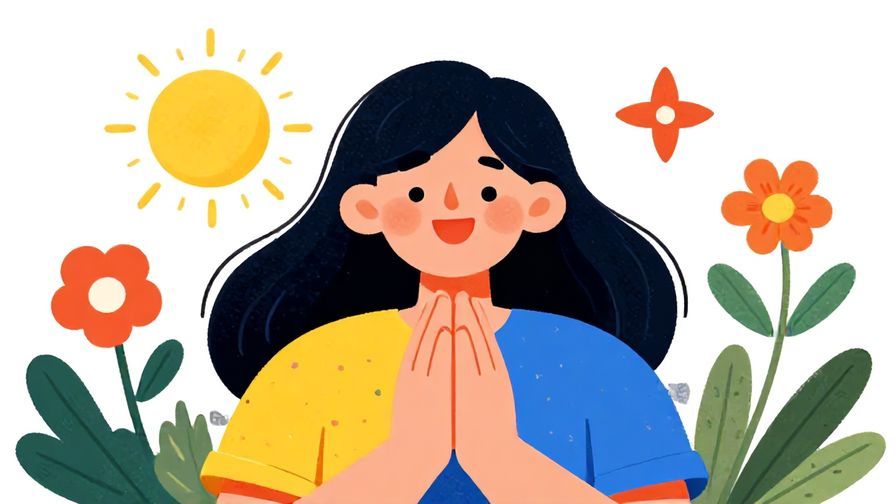 Illustration%20of%20a%20happy%20person%20with%20hands%20clasped%20together%20in%20joy%20with%20sunlight%20and%20flowers%20around%20them%2C%20vibrant%20colors%2C%20illustrated%20style