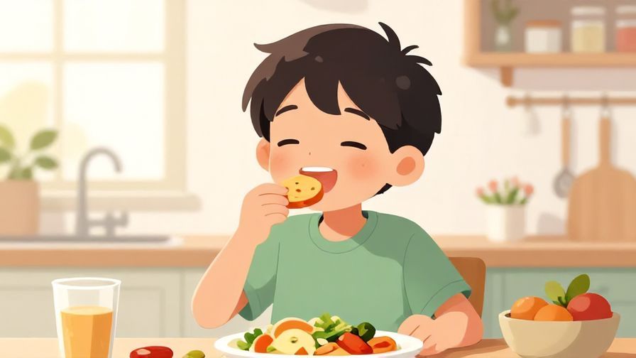 Illustration%20of%20a%20happy%20young%20person%20taking%20a%20bite%20of%20food%2C%20eyes%20closed%20in%20satisfaction%2C%20with%20colorful%20food%20around%20and%20a%20bright%20kitchen%20background.