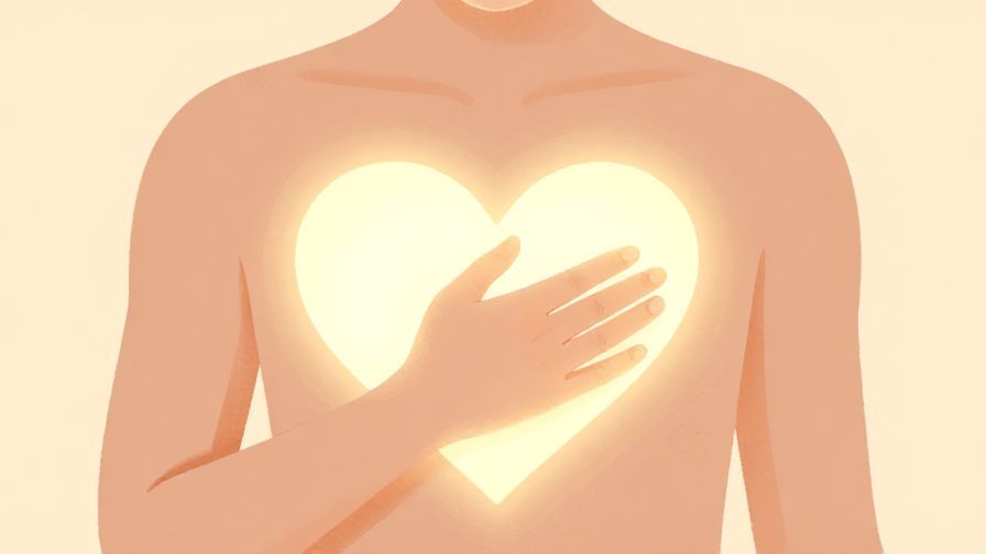 Illustration%20of%20a%20heart-shaped glowing light%20inside%20a%20person%27s%20chest%2C%20soft%20warm%20colors%2C%20calm%20and%20peaceful%20background%2C%20illustrated%20style