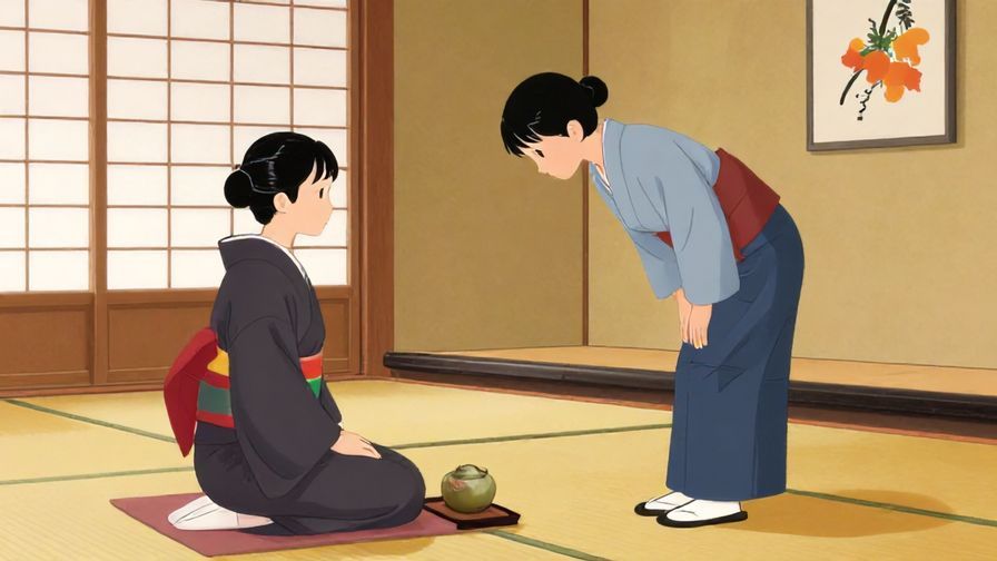 Illustration%20of%20a%20host%20bowing%20politely%20to%20a%20guest%20in%20a%20beautiful%20Japanese%20tea%20room.%20Soft%20lighting%2C%20vibrant%20colors%2C%20illustrated%20style