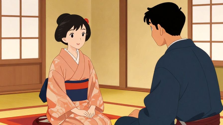 Illustration%20of%20a%20host%20inviting%20a%20guest%20to%20sit%20comfortably%20with%20a%20gentle%20smile%20in%20a%20traditional%20Japanese%20setting.%20Vibrant%20colors%2C%20illustrated%20style