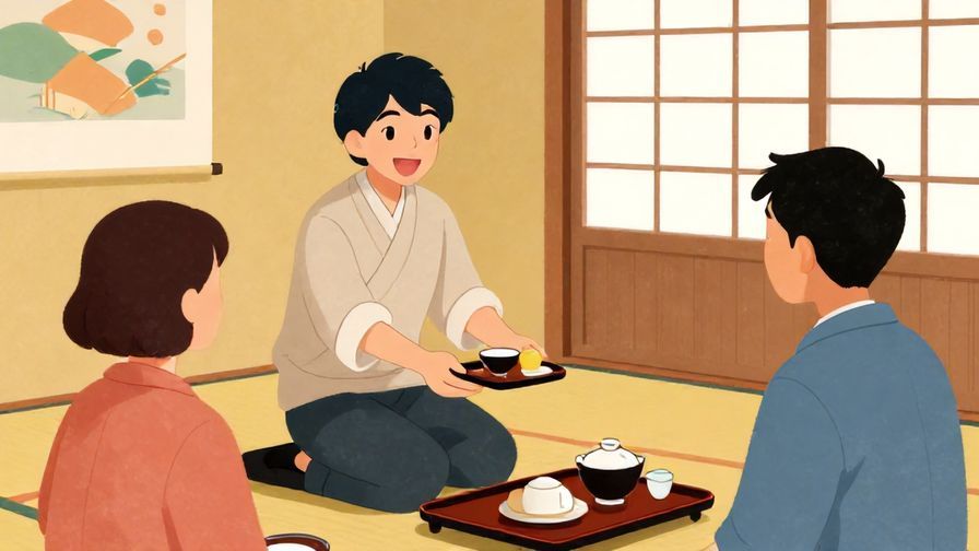 Illustration%20of%20a%20host%20smiling%20and%20offering%20refreshments%20to%20a%20guest%20in%20a%20welcoming%20Japanese%20home.%20Vibrant%20colors%2C%20illustrated%20style