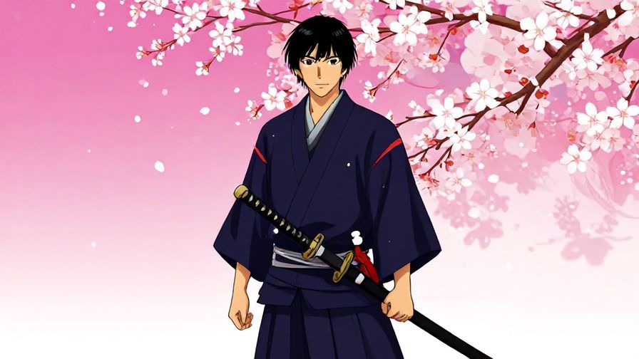 Illustration%20of%20a%20Japanese%20samurai%20standing%20calmly%20with%20a%20katana%2C%20cherry%20blossoms%20falling%20around%20him%2C%20vibrant%20colors%2C%20illustrated%20style