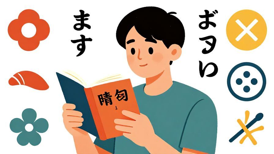 Illustration%20of%20a%20language%20learner%20holding%20a%20phrasebook%20with%20thoughtful%20expression%2C%20surrounded%20by%20Japanese%20cultural%20symbols%2C%20vibrant%20colors%2C%20illustrated%20style