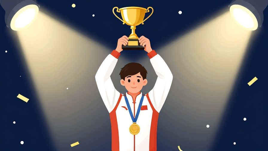 Illustration%20of%20a%20medalist%20lifting%20a%20prize%20amidst%20bright%20spotlights%20and%20confetti%2C%20celebratory%20mood%2C%20illustrated%20style