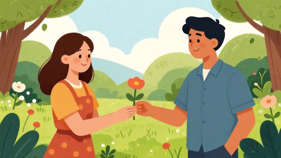 Illustration%20of%20a%20peaceful%20garden%20scene%20with%20two%20people%20smiling%20and%20offering%20each%20other%20a%20flower%2C%20symbolizing%20forgiveness%20and%20reconciliation%2C%20vibrant%20colors%2C%20illustrated%20style