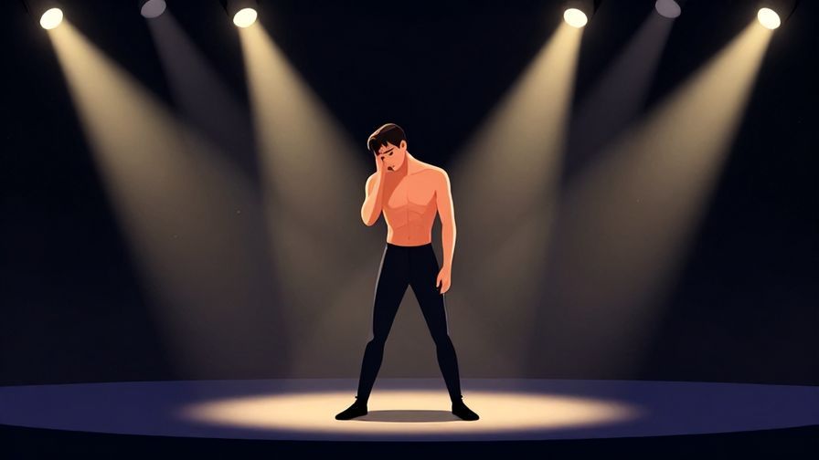 Illustration%20of%20a%20performer%20nervously%20stepping%20onto%20stage%20without%20practice%2C%20bright%20stage%20lights%2C%20illustrated%20style