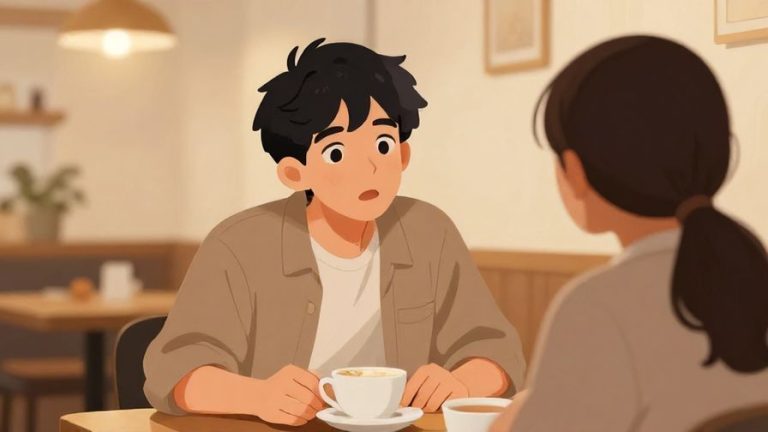 Illustration%20of%20a%20person%20asking%20a%20question%20with%20curious%20expression%20to%20another%20person%20in%20a%20cafe%20setting%2C%20warm%20lighting%2C%20illustrated%20style