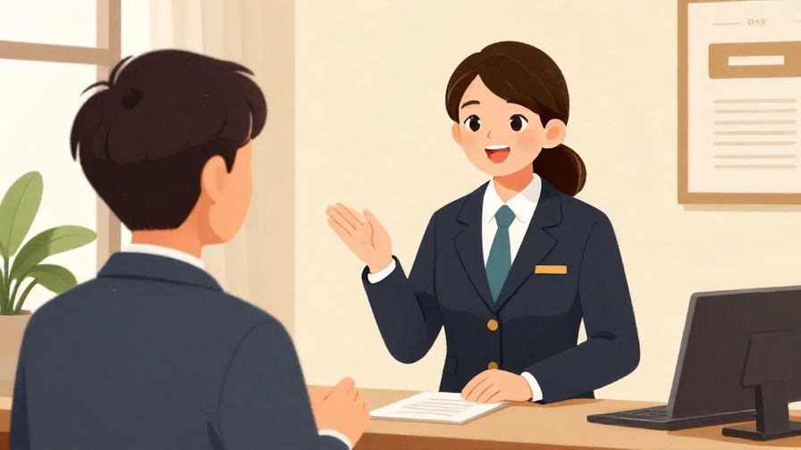 Illustration%20of%20a%20person%20asking%20a%20receptionist%20with%20a%20friendly%20smile%20in%20a%20hotel%20lobby.%20Bright%20colors%2C%20illustrated%20style