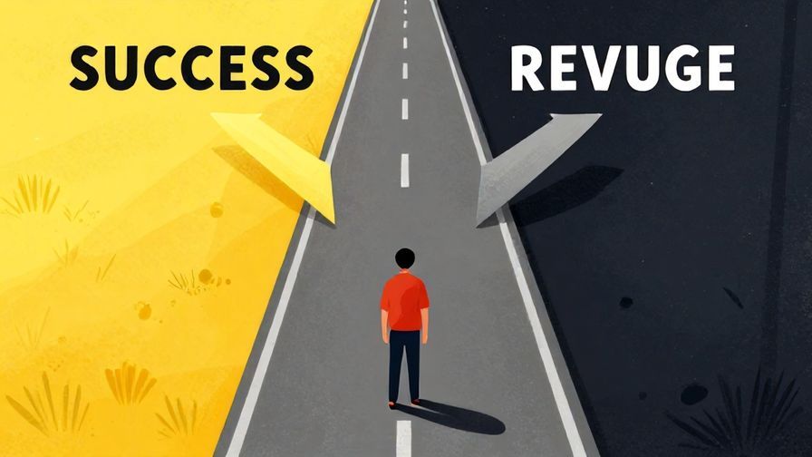 Illustration%20of%20a%20person%20at%20a%20fork%20in%20the%20road%2C%20choosing%20a%20bright%20path%20labeled%20success%20over%20a%20shadowed%20path%20labeled%20revenge%2C%20vibrant%20colors%2C%20illustrated%20style