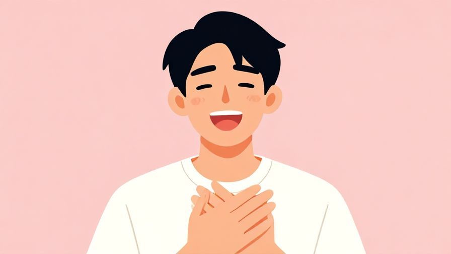 Illustration%20of%20a%20person%20blushing%20and%20holding%20their%20chest%20with%20joy%2C%20soft%20pink%20background%2C%20illustrated%20style