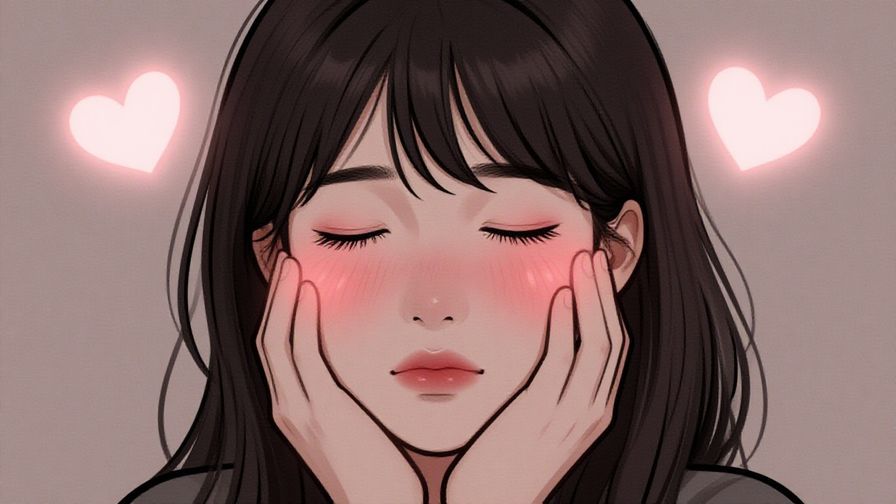Illustration%20of%20a%20person%20blushing%20slightly%2C%20with%20a%20glowing%20heart%20and%20soft%20pink%20tones%20around%20them