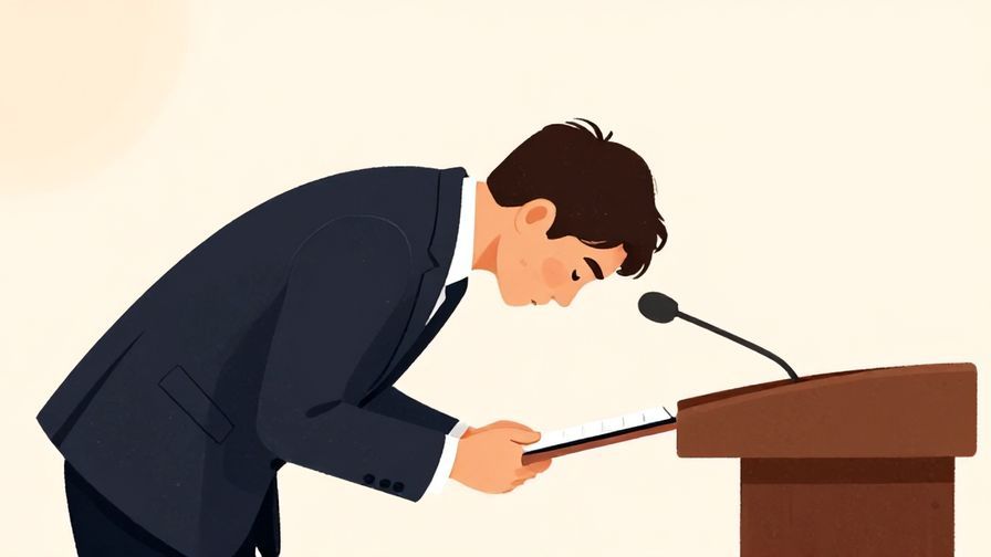 Illustration%20of%20a%20person%20bowing%20humbly%20while%20speaking%20at%20a%20formal%20event%2C%20soft%20background%2C%20illustrated%20style