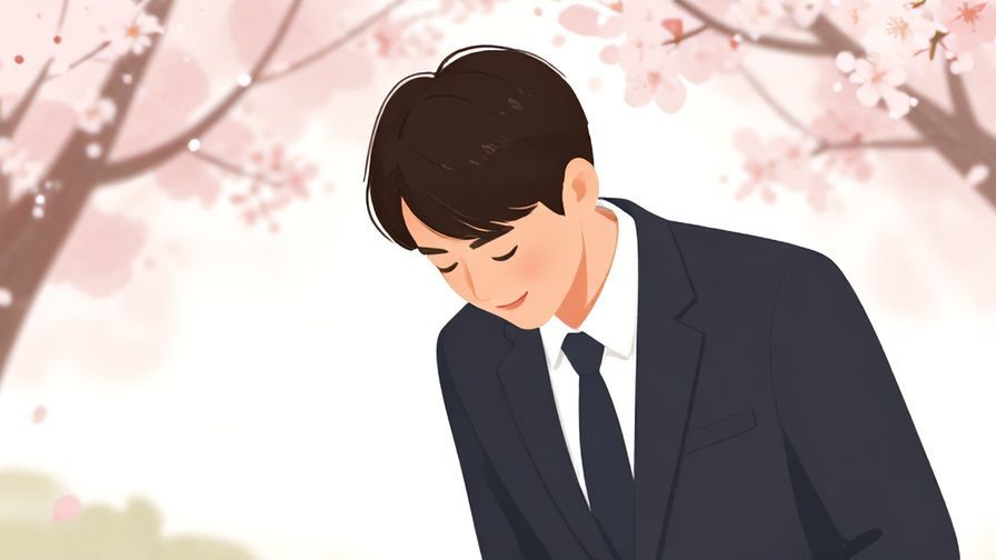 Illustration%20of%20a%20person%20bowing%20slightly%20with%20a%20soft%20smile%2C%20formal%20setting%20with%20cherry%20blossoms%20in%20the%20background%2C%20illustrated%20style
