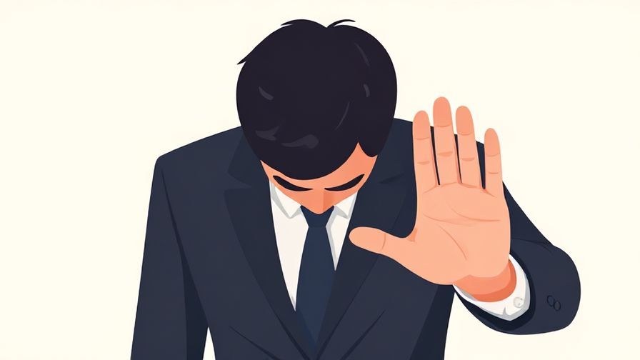 Illustration%20of%20a%20person%20bowing%20slightly%20while%20holding%20up%20a%20hand%20to%20signal%20pause%2C%20formal%20environment%2C%20illustrated%20style