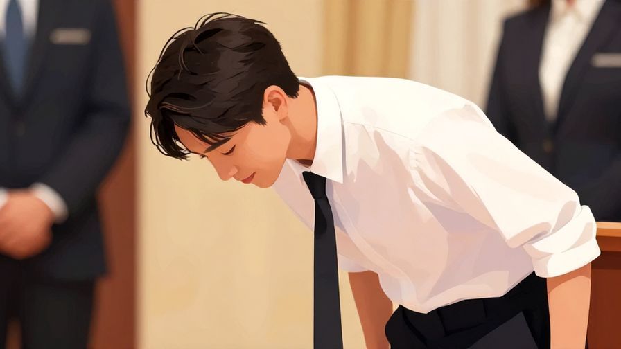 Illustration%20of%20a%20person%20bowing%20slightly%20with%20a%20gentle%20smile%20in%20a%20formal%20setting%2C%20detailed%20background%2C%20vibrant%20colors%2C%20illustrated%20style