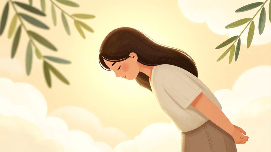 Illustration%20of%20a%20person%20bowing%20slightly%20with%20a%20peaceful%20smile%20and%20a%20soft%20glowing%20background%20of%20olive%20branches%20and%20heavenly%20clouds%2C%20illustrated%20style