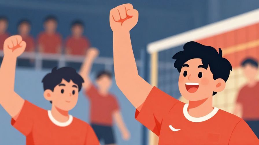 Illustration%20of%20a%20person%20cheering%20on%20another%20with%20a%20raised%20fist%20and%20smile%20in%20a%20cheerful%20sports%20event%20setting%2C%20vibrant%20colors%2C%20illustrated%20style