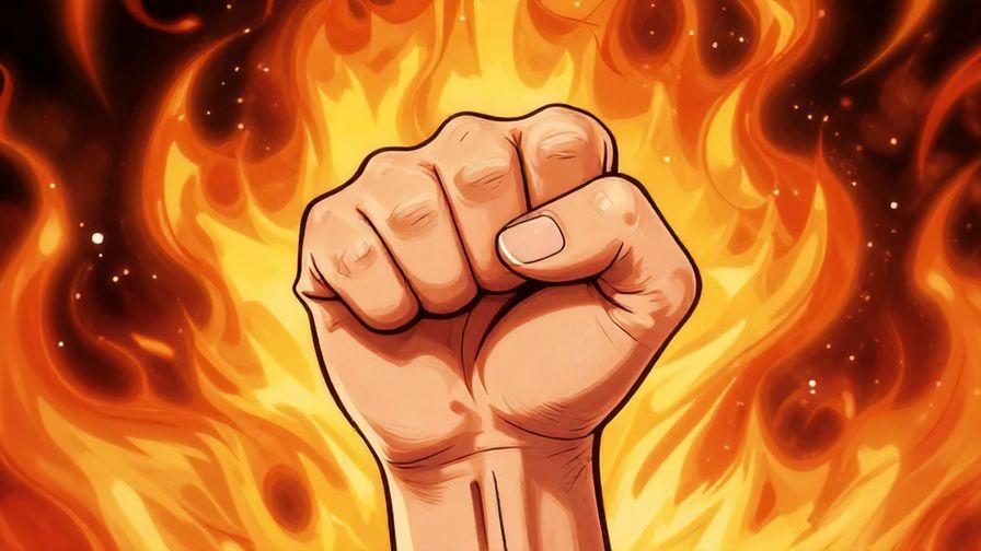Illustration%20of%20a%20person%20clenching%20their%20fist%20with%20a%20fiery%20background%20showing%20determination%20and%20resolve%2C%20vibrant%20colors%2C%20illustrated%20style