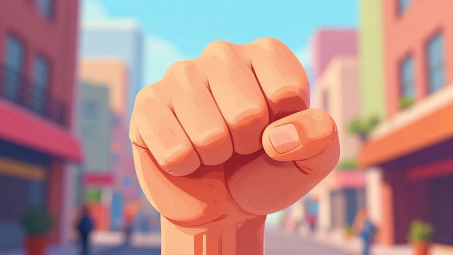 Illustration%20of%20a%20person%20clenching%20their%20fist%20with%20a%20determined%20smile%2C%20colorful%20urban%20background%2C%20vibrant%20colors%2C%20illustrated%20style