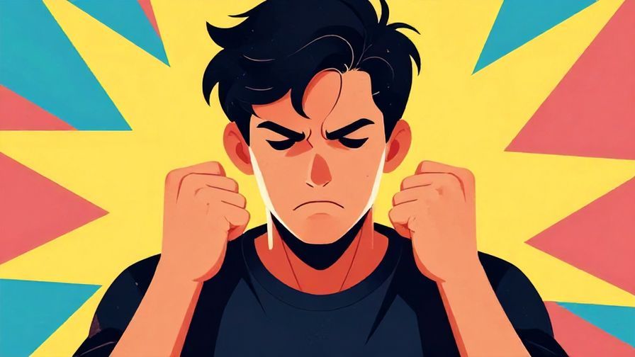 Illustration%20of%20a%20person%20clenching%20their%20fists%2C%20looking%20tensed%20and%20about%20to%20lose%20patience%2C%20stylized%20background%20with%20sharp%20lines%20expressing%20frustration%2C%20vibrant%20colors