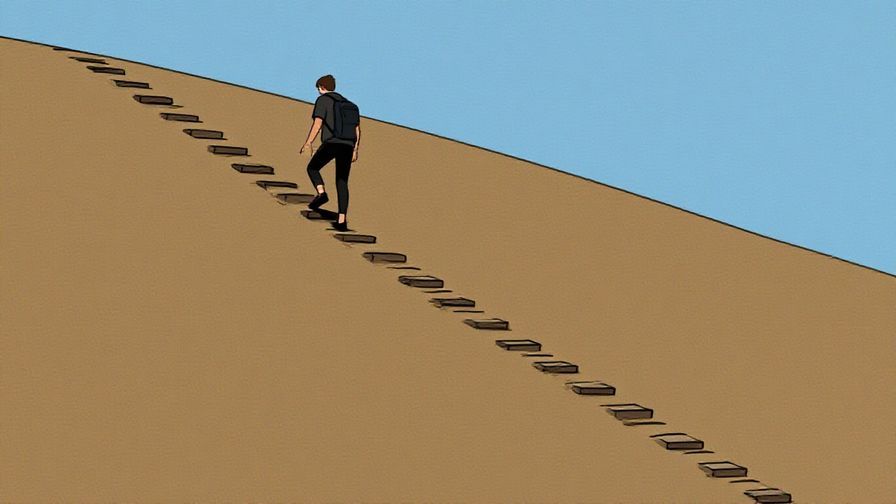 Illustration%20of%20a%20person%20climbing%20a%20gentle%20hill%20with%20small%20steps%20marked%20along%20the%20way%2C%20calm%20blue%20sky%2C%20illustrated%20style