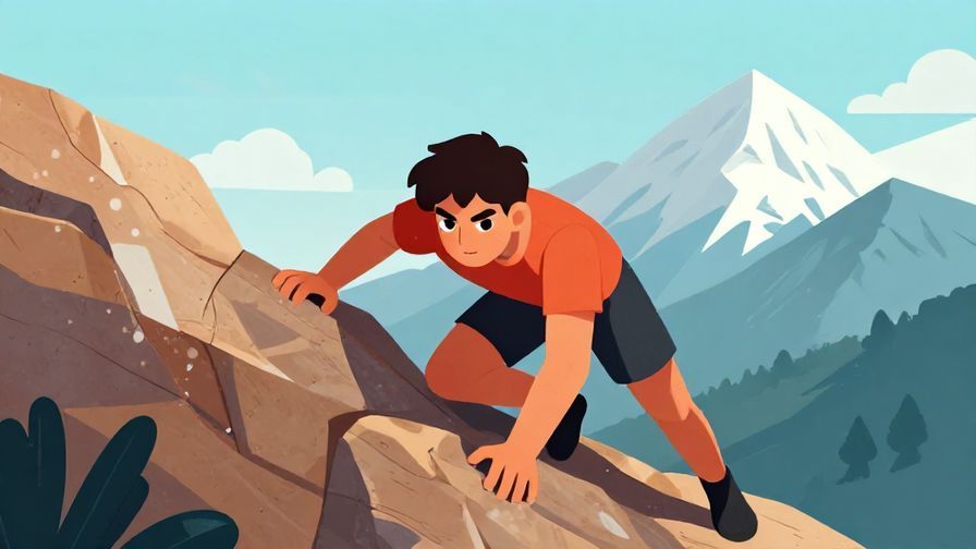 Illustration%20of%20a%20person%20climbing%20a%20rocky%20hill%20with%20determined%20eyes%2C%20mountain%20background%2C%20vibrant%20colors%2C%20illustrated%20style