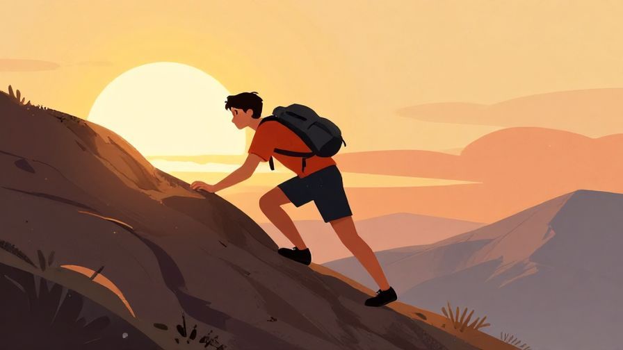 Illustration%20of%20a%20person%20climbing%20a%20steep%20hill%20towards%20a%20bright%20sunrise%2C%20determined%20expression%2C%20vibrant%20colors%2C%20illustrated%20style