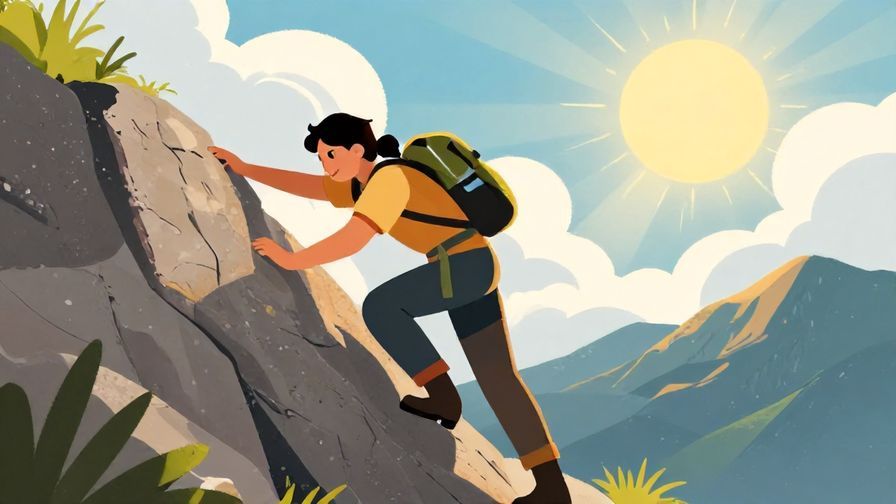 Illustration%20of%20a%20person%20climbing%20a%20steep%20mountain%20with%20determined%20expression%2C%20sunlight%20breaking%20through%20clouds%2C%20vibrant%20colors%2C%20illustrated%20style