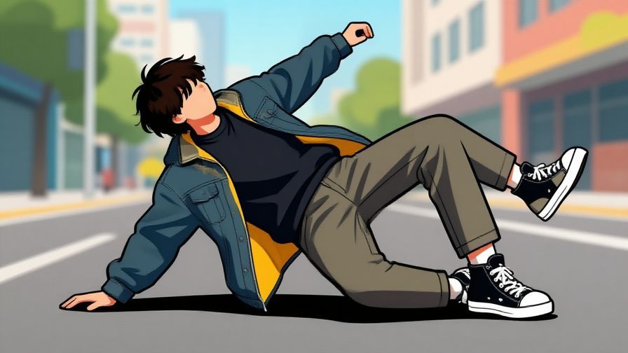 Illustration%20of%20a%20person%20collapsing%20dramatically%2C%20casual%20streetwear%2C%20bright%20urban%20background%2C%20youthful%20energy