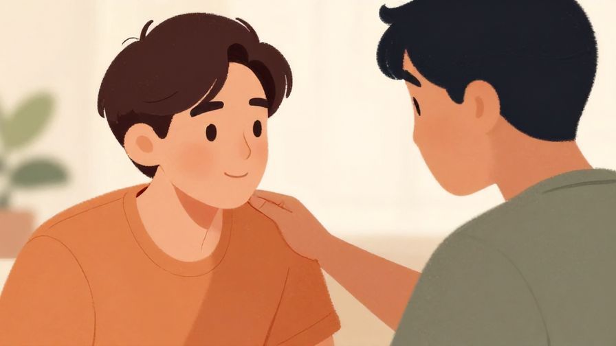 Illustration%20of%20a%20person%20comforting%20a%20friend%20with%20a%20reassuring%20smile%20and%20soft%20lighting%2C%20illustrated%20style