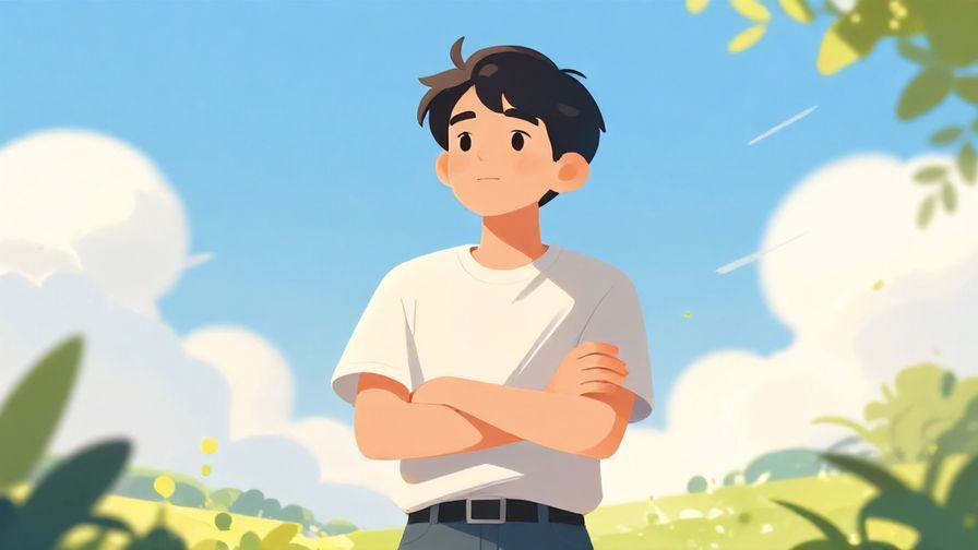 Illustration%20of%20a%20person%20confidently%20crossing%20arms%20with%20a%20calm%20expression%2C%20a%20bright%20sunny%20day%20background%2C%20illustrated%20style