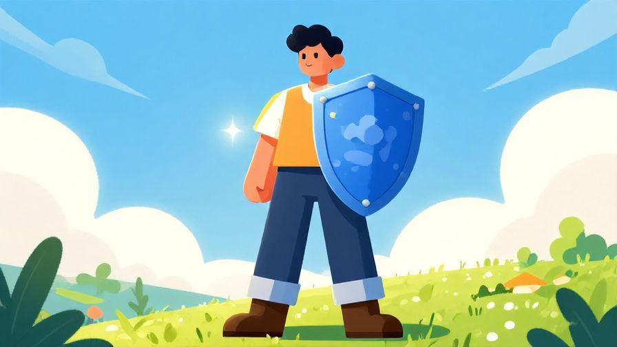 Illustration%20of%20a%20person%20confidently%20standing%20with%20a%20shield%20glowing%20softly%20in%20a%20serene%20setting%2C%20vibrant%20colors%2C%20illustrated%20style