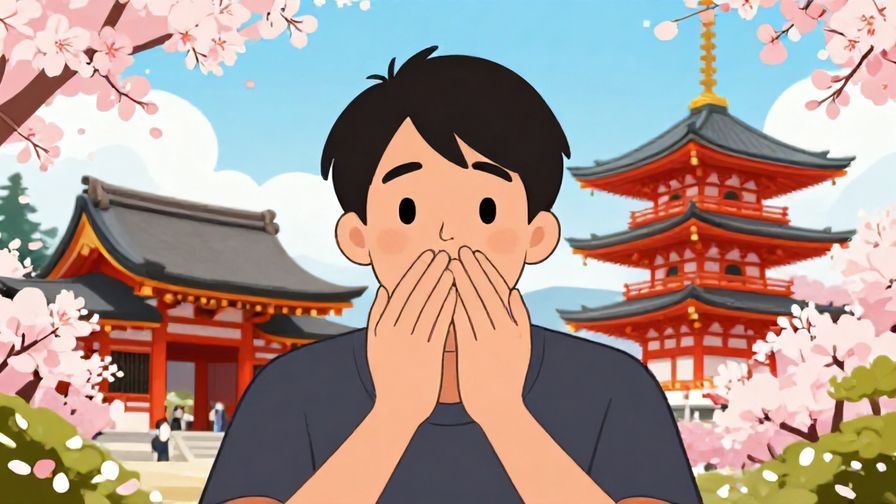 Illustration%20of%20a%20person%20covering%20their%20mouth%20in%20shock%20and%20disbelief%2C%20with%20traditional%20Japanese%20temple%20and%20cherry%20blossoms%20in%20the%20background%2C%20vibrant%20colors%2C%20illustrated%20style