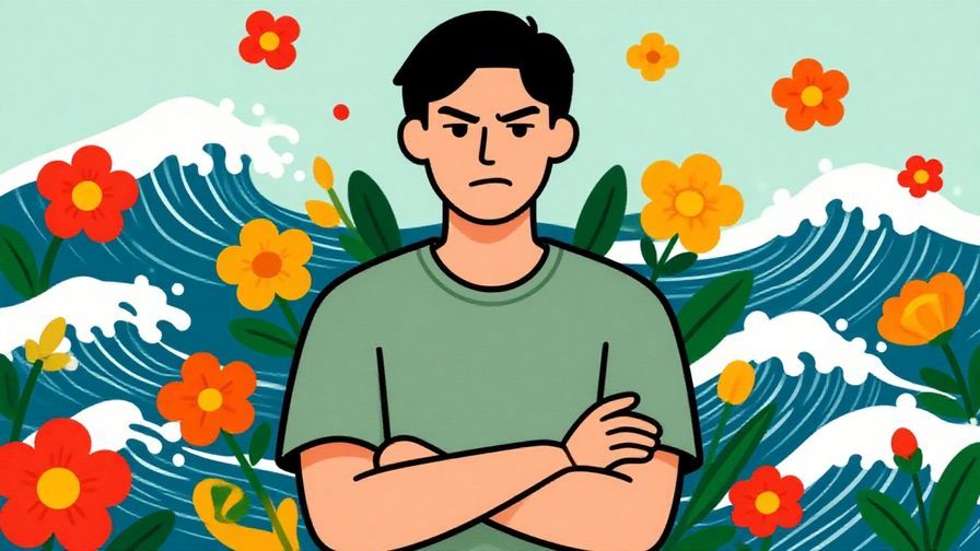 Illustration%20of%20a%20person%20crossing%20arms%20with%20a%20stern%20but%20friendly%20expression%2C%20surrounded%20by%20bright%20flowers%20and%20gentle%20waves%20symbolizing%20finality%2C%20illustrated%20style