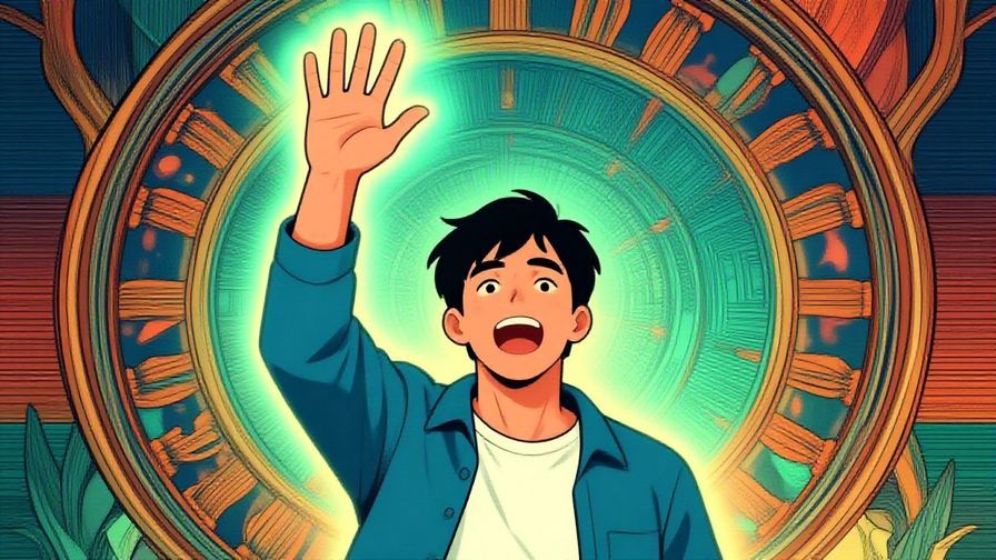 Illustration%20of%20a%20person%20dramatically%20raising%20their%20hand%20with%20a%20mystical%20glow%20around%20them%2C%20detailed%20background%2C%20vibrant%20colors%2C%20illustrated%20style