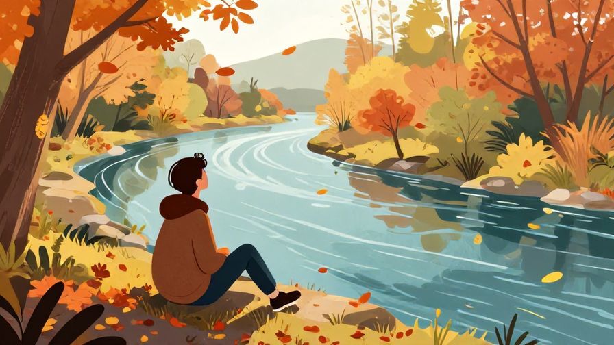 Illustration%20of%20a%20person%20enjoying%20a%20peaceful%20moment%20by%20a%20river%2C%20surrounded%20by%20fall%20leaves%2C%20detailed%20background%2C%20vibrant%20colors%2C%20illustrated%20style