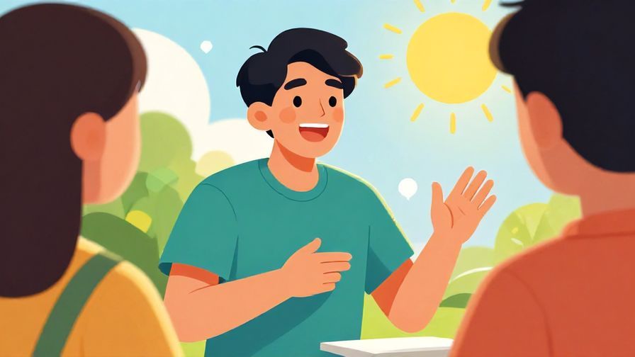 Illustration%20of%20a%20person%20excitedly%20telling%20someone%20about%20a%20booking%20with%20sunny%20outdoor%20background%20and%20vibrant%20colors.