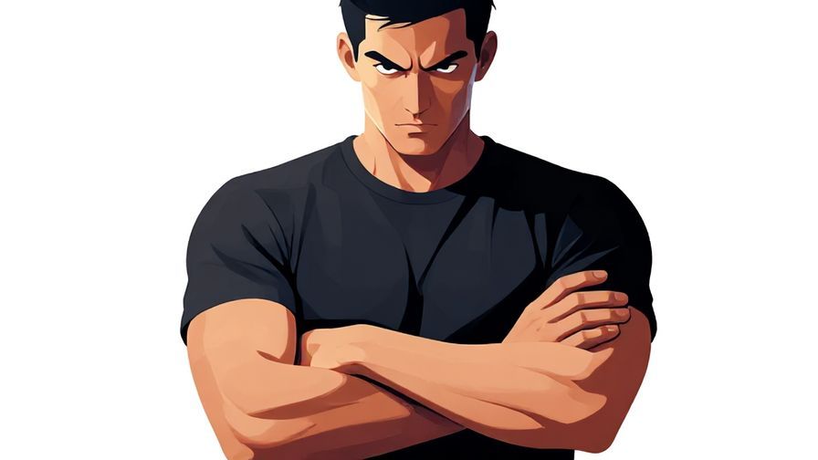 Illustration%20of%20a%20person%20folding%20arms%20with%20a%20stern%20look%2C%20sharp%20lighting%2C%20illustrated%20style