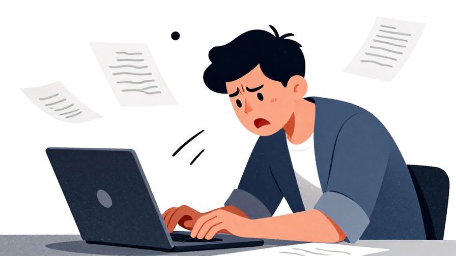 Illustration%20of%20a%20person%20frantically%20typing%20on%20a%20laptop%20with%20papers%20flying%20around%2C%20looking%20stressed%20and%20busy%2C%20illustrated%20style