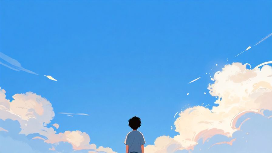 Illustration%20of%20a%20person%20gazing%20up%20at%20a%20vast%20clear%20blue%20sky%20with%20soft%20clouds%2C%20feeling%20peaceful%20and%20free%2C%20vibrant%20colors%2C%20illustrated%20style