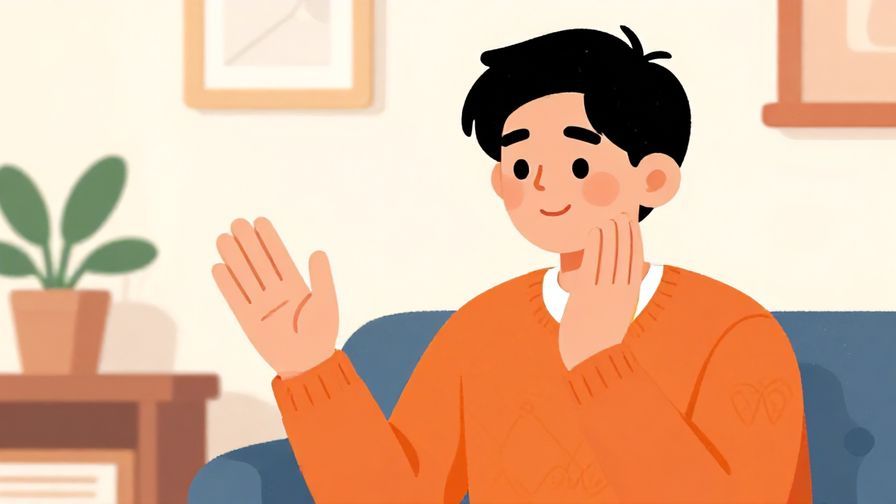 Illustration%20of%20a%20person%20gesturing%20someone%20to%20wait%20softly%20with%20a%20smile%2C%20cozy%20indoor%20setting%2C%20vibrant%20colors%2C%20illustrated%20style