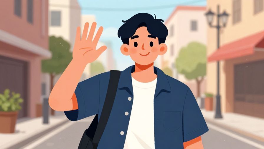 Illustration%20of%20a%20person%20giving%20a%20casual%20wave%20and%20smile%20in%20a%20street%20setting%2C%20vibrant%20colors%2C%20illustrated%20style