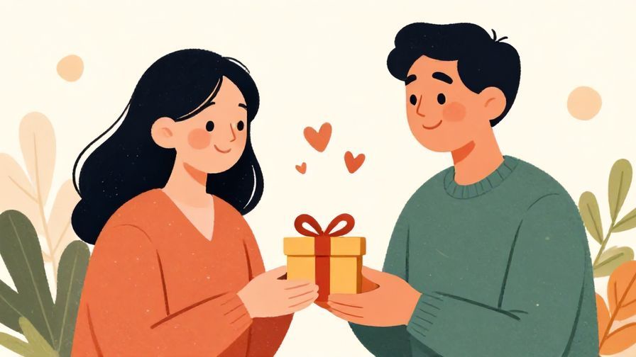 Illustration%20of%20a%20person%20giving%20a%20small%20gift%20with%20a%20heartfelt%20smile%20to%20their%20partner%2C%20warm%20colors%2C%20illustrated%20style