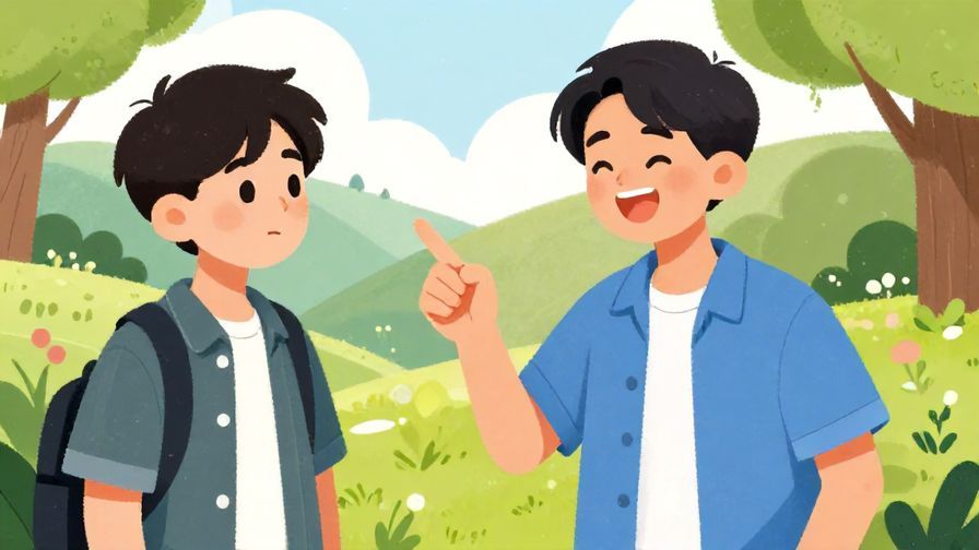 Illustration%20of%20a%20person%20grinning%20and%20pointing%20playfully%20at%20a%20friend%20who%20looks%20sheepish%2C%20outdoor%20setting%2C%20vibrant%20colors%2C%20illustrated%20style