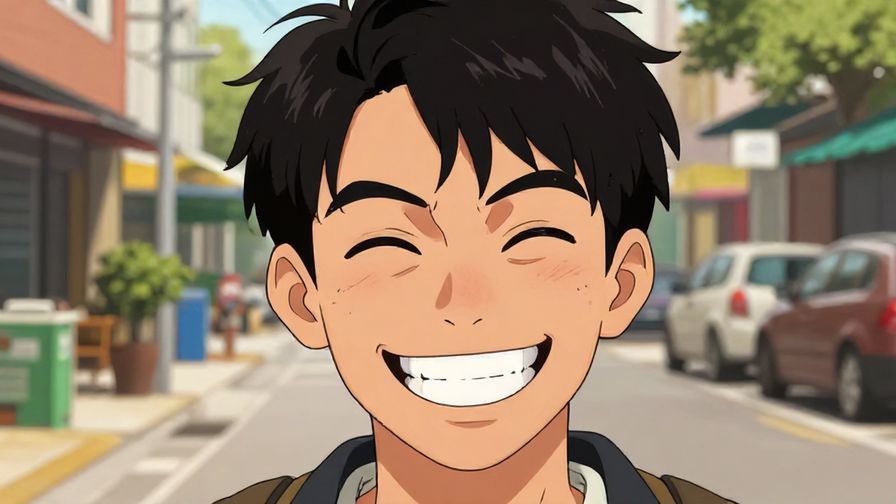 Illustration%20of%20a%20person%20grinning%20goofily%20with%20raised%20eyebrows%20and%20playful%20expression%20in%20a%20casual%20outdoor%20setting%2C%20detailed%20background%2C%20vibrant%20colors%2C%20illustrated%20style